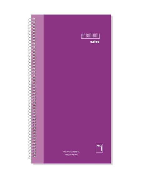 CUADERNO PACSA PREMIUM EXTRA TAPA CARTON EXTRADURO DIN A4 NATURAL 120 HOJAS DE 5 COLORES DE 90 GRS. CUADRICULA 5X5 (16481)