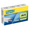 GRAPAS RAPID 26/6  ACERO GALVANIZADO 1000 UNIDADES (24861300) - GRAPA 26/6 RAPID GALVANIZADA