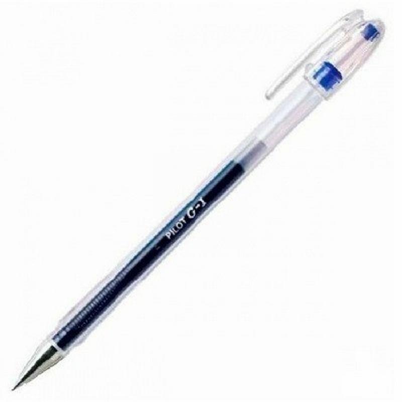 ROTULADOR PILOT GEL G1 0.5MM TRAZO 0.3MM CUERPO TRANSPARENTE AZUL (NG1A) - ROT.PILOT G-1 AZUL