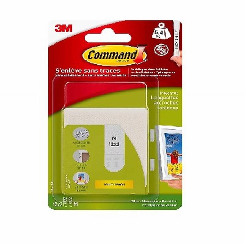 TIRAS COMMAND CUELGA CUADROS MEDIANA BLANCAS 4 SETS DE TIRAS (17201-4PK) DE 3M - TIRA CUELGA CUADROS COMM.PK.4x2