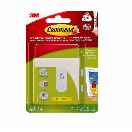 TIRAS COMMAND CUELGA CUADROS MEDIANA BLANCAS 4 SETS DE TIRAS (17201-4PK) DE 3M - TIRA CUELGA CUADROS COMM.PK.4x2
