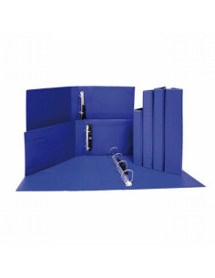 CARPETA GRAFOPLAS PLASTICO PVC FOLIO 2 ANILLAS 40 MM AZUL (02500030) - CARP.2ANI.40MM.RD.F.AZ ESS/GP