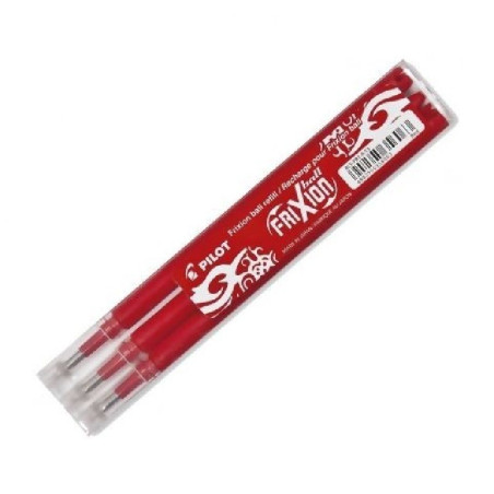 RECAMBIO BOLIGRAFO PILOT FRIXION BALL ROJO CAJA DE 3 UNIDADES (BLS-FR7-R-S3) - CARGA PILOT FRIXION RJ. PQ.3