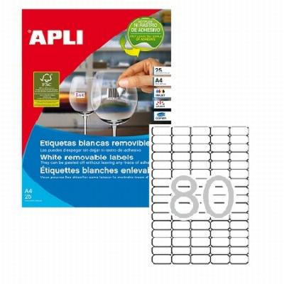 ETIQUETAS BLANCAS REMOVIBLES 35,6 X 16,9 MM 2000...