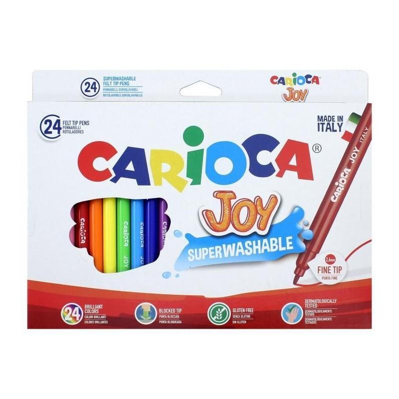 ROTULADOR CARIOCA JOY PUNTA FINA CAJA DE 24 COLORES SURTIDOS (406152020) - ROT.CARIOCA CJ.24 REF.40532