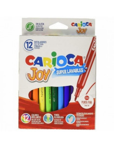 ROTULADOR CARIOCA JOY PUNTA FINA CAJA DE 12 COLORES SURTIDOS (40614) - ROT.CARIOCA CJ.12 REF.40614