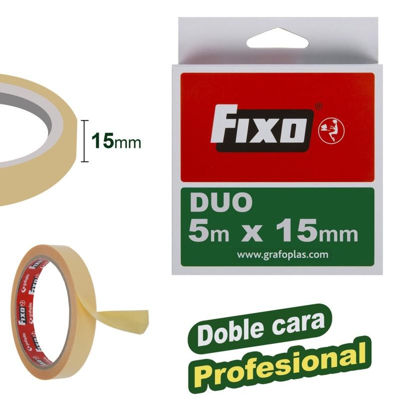 CINTA FIXO DOBLE CARA 15 MM X 5 METROS (75600300) - C.ADH.DOBLE CARA PQA.15MM FIXO 5*15