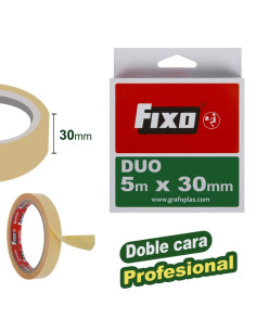CINTA FIXO DOBLE CARA 30 MM X 5 METROS (75600600) - C.ADH.DOBLE CARA GDE.30MM FIXO 5*30