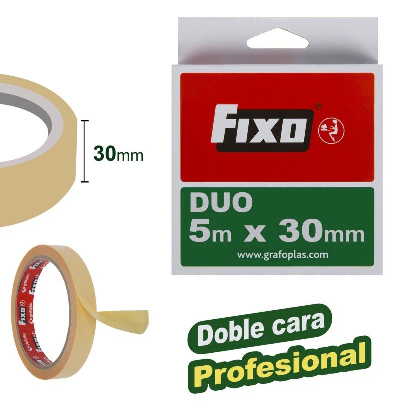 CINTA FIXO DOBLE CARA 30 MM X 5 METROS (75600600) - C.ADH.DOBLE CARA GDE.30MM FIXO 5*30