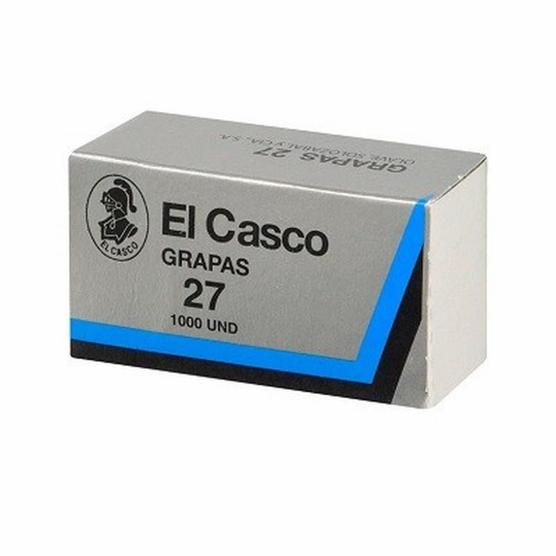 GRAPAS EL CASCO N 27 (23/13) GALVANIZADA PARA GRAPADORA DE GRUESOS CAJA DE 1000 UNIDADES (1G00271) - GRAPA 27=23/13