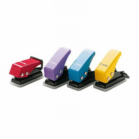 TALADRO CARL 12 METALICO 1 AGUJERO CAPACIDAD 8 HOJAS COLOR SURTIDO (12) - TALAD.1AGU.CARL 12