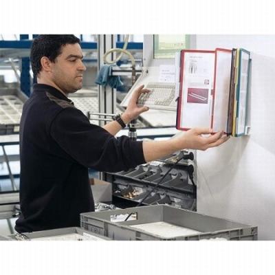 PORTACATALOGO DE PARED METALICO DURABLE CON 10 FUNDAS DIN... 2