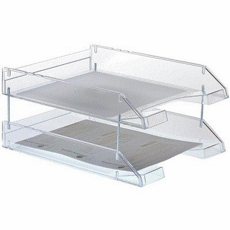 BANDEJA SOBREMESA ARCHIVO 2000 PLASTICO TRASLUCIDA CRISTAL 340X260X60 MM (715 CS TP) - BANDEJA 715 TR.TRANSLUC.ARCHIVO