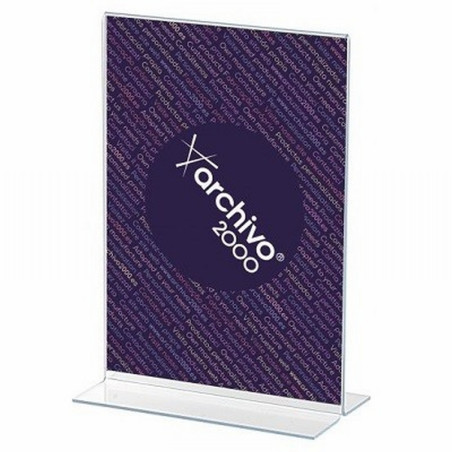 EXPOSITOR SOBREMESA ARCHIVO 2000 EN FORMA DE T A5 VERTICAL 65x150x215 MM (11105 CS TP) - EXPOSITOR MULTIU.EN T A5-6147/11105**