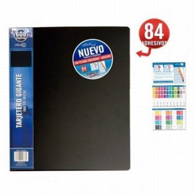 TARJETERO GIGANTE OFFICE BOX 608 TARJETAS NEGRO (24668) -...