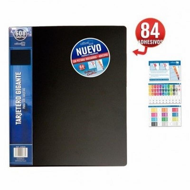 TARJETERO GIGANTE OFFICE BOX 608 TARJETAS NEGRO (24668) - TARJETERO HFP GIGANTE 608TJ