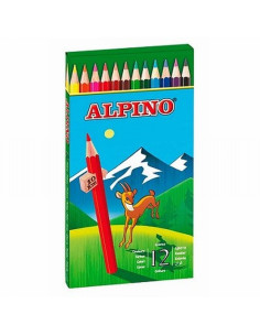 LAPICES DE COLORES ALPINO 654 CAJA DE 12 COLORES LARGOS (AL010654) - PINTURAS COLOR ALPINO CAJA 12 AL010654