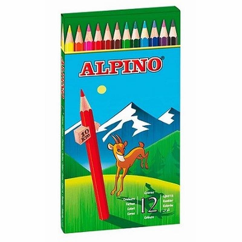 LAPICES DE COLORES ALPINO 654 CAJA DE 12 COLORES LARGOS (AL010654) - PINTURAS COLOR ALPINO CAJA 12 AL010654