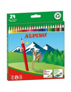 LAPICES DE COLORES ALPINO 654 CAJA DE 24 COLORES LARGOS (AL010658) - PINTURAS COLOR ALPINO CAJA 24 AL010658