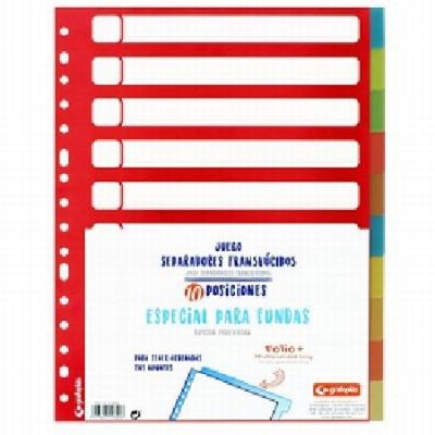 SEPARADORES GRAFOPLAS POLIPROPILENO FOLIO EXTRA FUERTE 10...