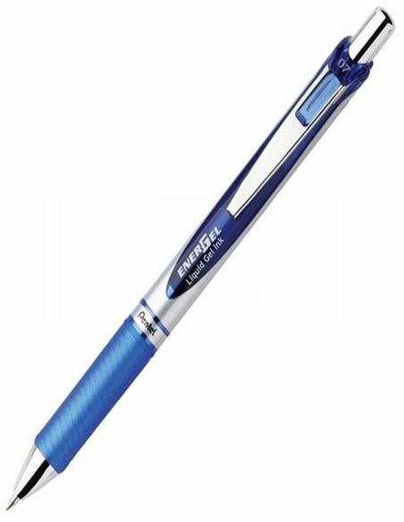 ROTULADOR ROLLER PENTEL ENERGEL DE LUXE RETRACTIL 0,7 MM TINTA GEL AZUL (BL77-Pentel-C) - ROT.PENTEL GEL ENERGEL LUXE AZUL