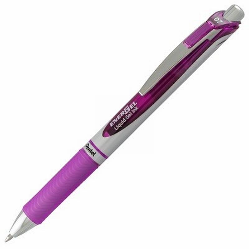 ROTULADOR ROLLER PENTEL ENERGEL DE LUXE RETRACTIL 0,7 MM TINTA GEL VIOLETA (BL77-Pentel-V) - ROT.PENTEL GEL ENERGEL LUXE VIOLETA