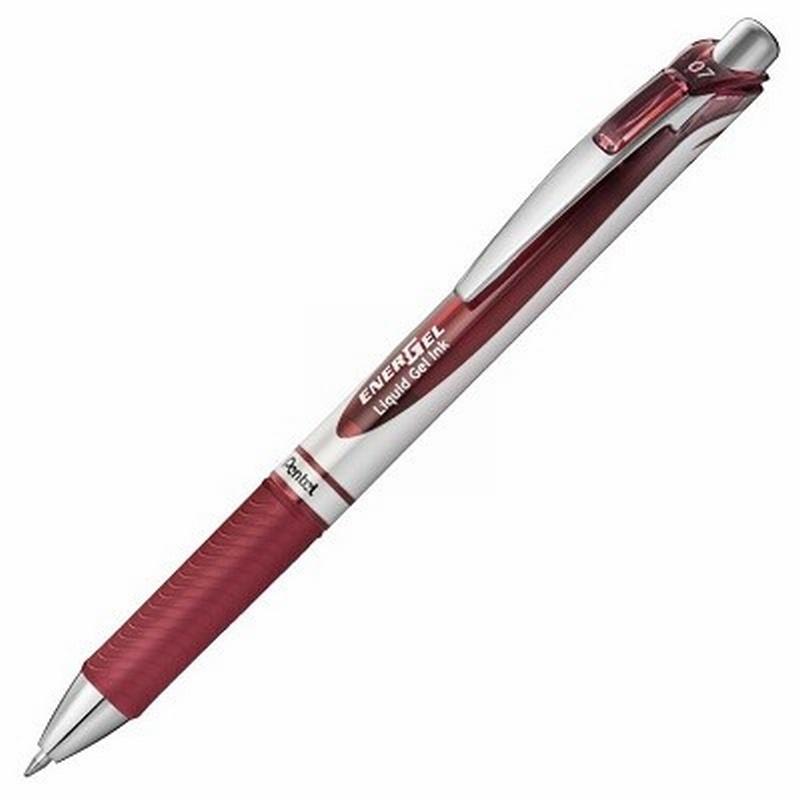 ROTULADOR ROLLER PENTEL ENERGEL DE LUXE RETRACTIL 0,7 MM TINTA GEL BORGOÑA (BL77-Pentel-B2) - ROT.PENTEL GEL ENERGEL LUXE