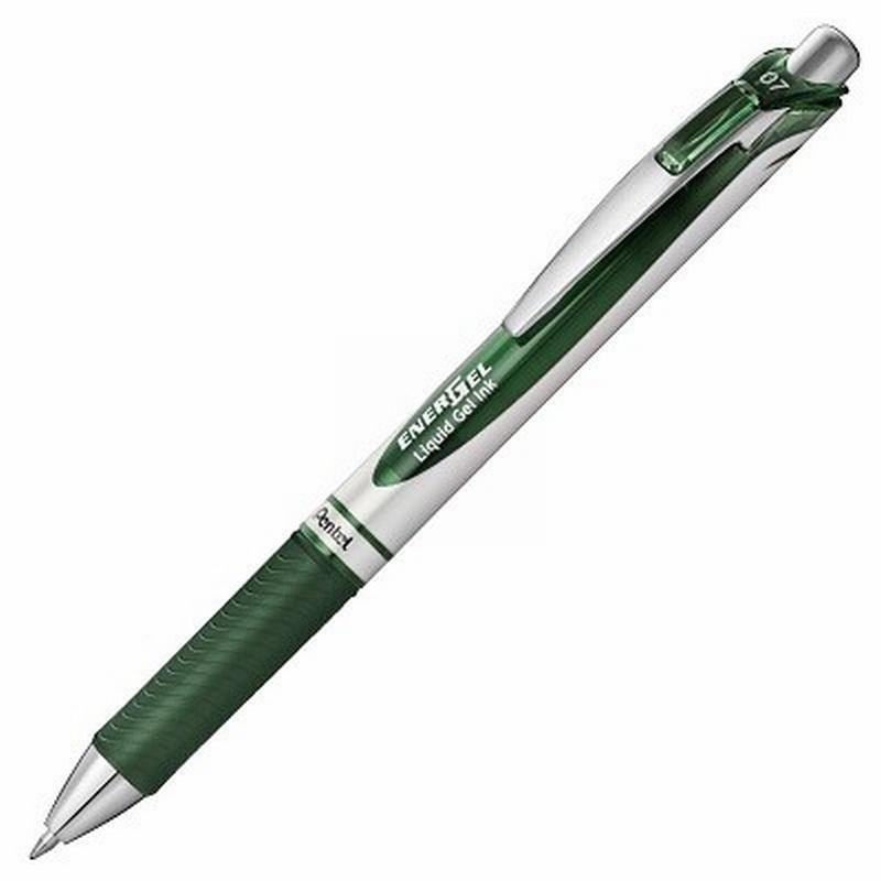 ROTULADOR ROLLER PENTEL ENERGEL DE LUXE RETRACTIL 0,7 MM TINTA GEL VERDE BOSQUE (BL77-Pentel-D3) - ROT.PENTEL GEL ENERGEL LUXE