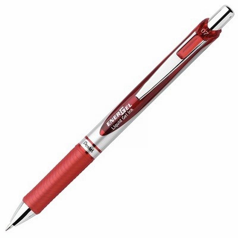 ROTULADOR ROLLER PENTEL ENERGEL DE LUXE RETRACTIL 0,7 MM TINTA GEL ROJO (BL77-Pentel-B) - ROT.PENTEL GEL ENERGEL LUXE ROJO