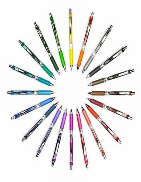 ROTULADOR ROLLER PENTEL ENERGEL DE LUXE RETRACTIL 0,7 MM TINTA GEL VERDE (BL77-Pentel-D) - ROT.PENTEL GEL ENERGEL LUXE VERDE