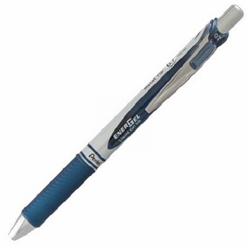 ROTULADOR ROLLER PENTEL ENERGEL DE LUXE RETRACTIL 0,7 MM TINTA GEL AZUL OSCURO (BL77-Pentel-CA) - ROT.PENTEL GEL ENERGEL LUXE