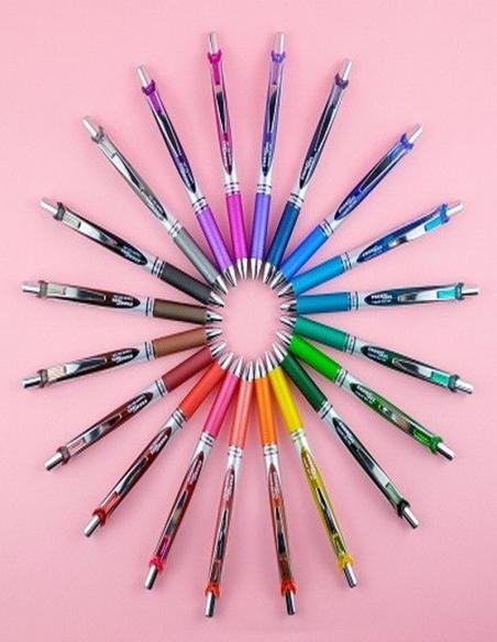 ROTULADOR ROLLER PENTEL ENERGEL DE LUXE RETRACTIL 0,7 MM TINTA GEL MARRON - (BL77-Pentel-E) - ROT.PENTEL GEL ENERGEL LUXE MARRON