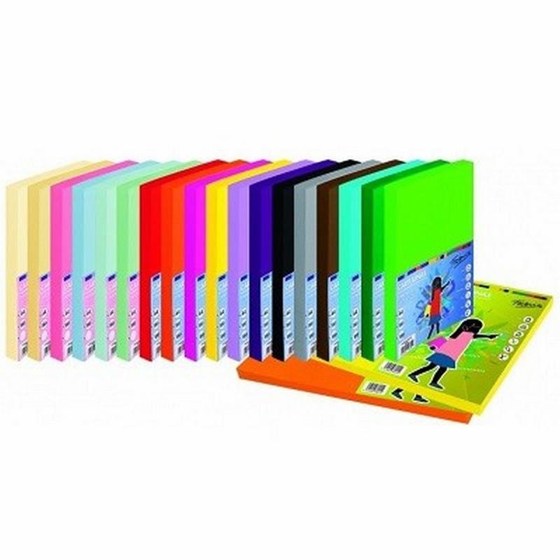 PAPEL COLOR FABRISA DIN A4 80G/M2 ROSA PAQUETE...