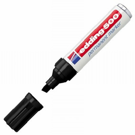 ROTULADOR EDDING MARCADOR PERMANENTE 550 PUNTA REDONDA 3-4 MM RECARGABLE NEGRO (550-01) - ROT.EDDING 550 NG.