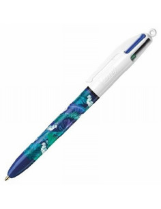 BOLIGRAFO BIC 4 COLORES BOTANICAL. PUNTA 1.0 MM. CUATRO COLORES (5182061) - BOLI.BIC 4 COLORES BOTANICAL/LINES BLUE