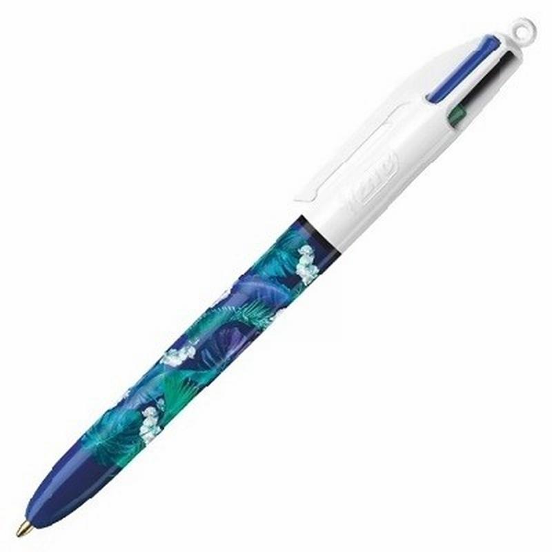 BOLIGRAFO BIC 4 COLORES BOTANICAL. PUNTA 1.0 MM. CUATRO COLORES (5182061) - BOLI.BIC 4 COLORES BOTANICAL/LINES BLUE