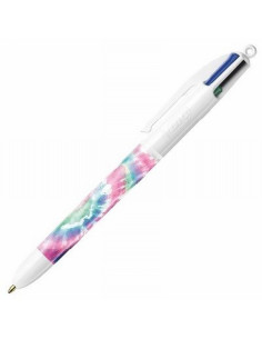 BOLIGRAFO BIC 4 COLORES TIEDYE. PUNTA 1.0 MM. CUATRO COLORES (518205) - BOLI.BIC 4 COLORES TIEDYE PASTEL/HYDRO P