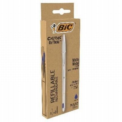 BOLIGRAFO BIC CRISTAL RENEW TINTA AZUL CON CUERPO EN...