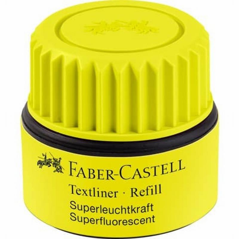 TINTERO ROTULADOR FABER FLUORESCENTE 48-07 AMARILLO (154928) - CARGA TEXT LINER 48 AM FABER