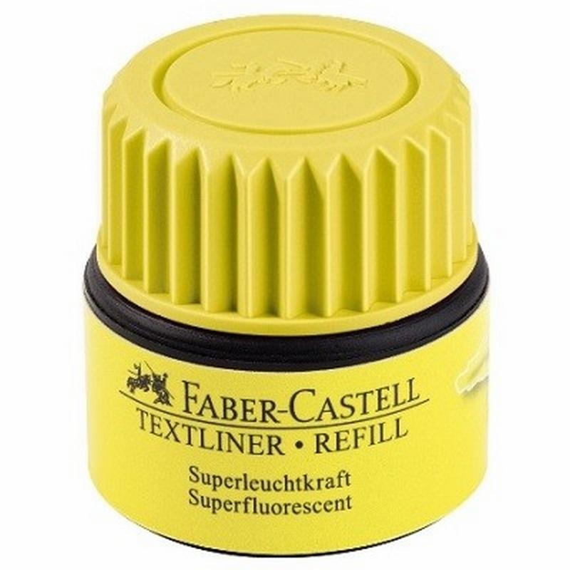 TINTERO ROTULADOR FABER FLUORESCENTE 49-07 AMARILLO (154907) - CARGA TEXT LINER 48 AM FABER