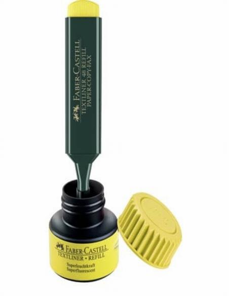 TINTERO ROTULADOR FABER FLUORESCENTE 49-07 AMARILLO (154907) - CARGA TEXT LINER 48 AM FABER