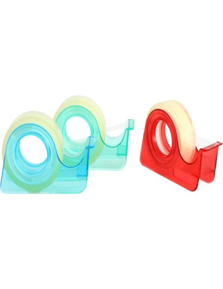 PORTARROLLOS FIXO MINI CINTA ADHESIVA 10 MTS. X 12 MM. (75011100) - C.ADH.C/PORTARR.MINI GRAFOPLAS