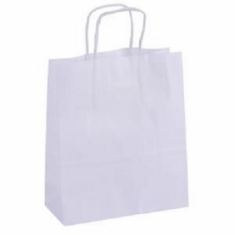 BOLSA KRAFT APLI BLANCO ASA RETORCIDA 180X80X210 MM PAQUETE DE 50 UNIDADES (101853) - BOLSA C/ASA KRAFT-BLANCO 18x8x21 101853