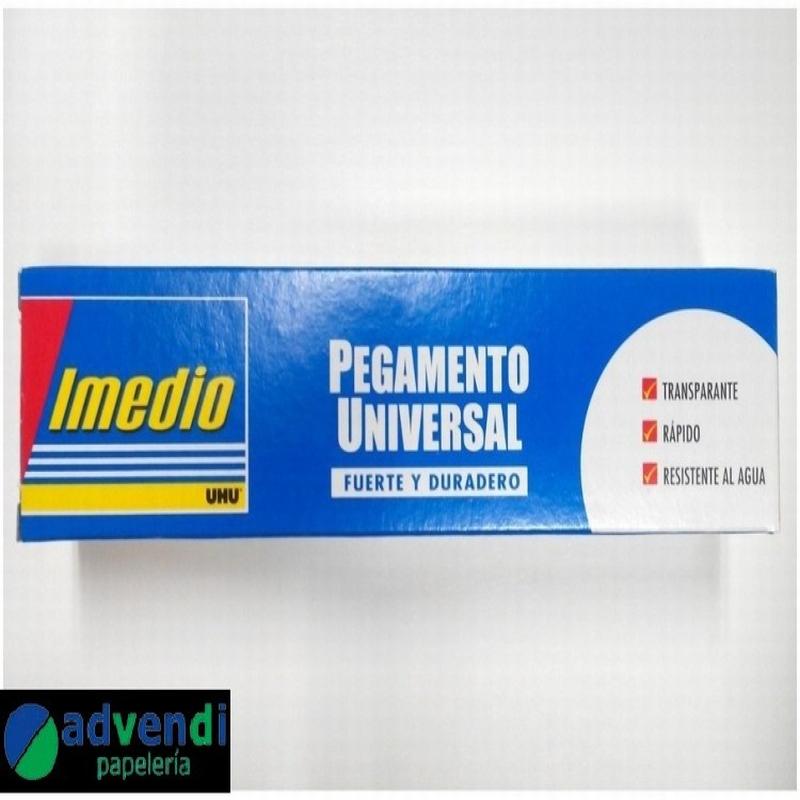 PEGAMENTO IMEDIO UNIVERSAL TRANSPARENTE BANDA AZUL 35 ML ( 63732) - PEG.TUBO UNIVERSAL 35ML.IMEDIO