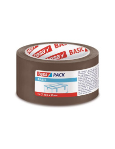 PRECINTO TESA BASIC ACRILICO PP MARRON 66 MT X 50 MM PARA EMBALAR (58571-00000-00) - PRECINTO TESA 66x48 MR.