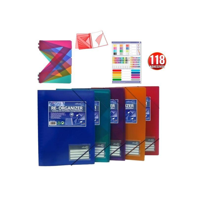 CARPETA OFFICE BOX RE-ORGANIZER SUPRA DIN A4 50 FUNDAS (15515) - CARP.50FUNDAS EXTRAIBLES HFP**