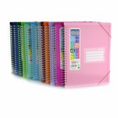 CARPETA OFFICE BOX COLORLINE DIN A5 ESPIRAL 20 FUNDAS...