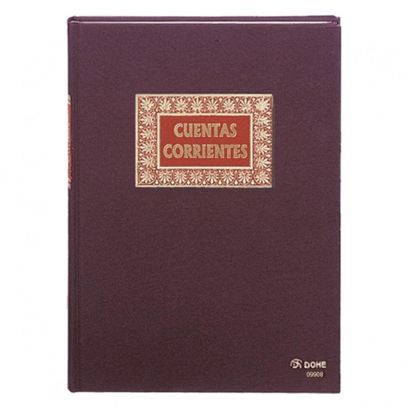 LIBRO DOHE CUENTAS CORRIENTES -DEBE, HABER Y SALDO- FOLIO NATURAL 100 HOJAS (09908) - LIB.CONTA.F.NAT.C/C.100H.M.RIU