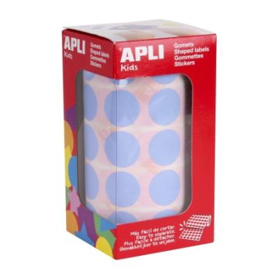 ETIQUETAS APLI -GOMET- REDONDAS Ø 20 MM AZULES CLARAS...