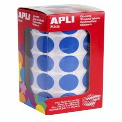 ETIQUETAS APLI -GOMET- REDONDAS Ø 20 MM AZULES ROLLO DE...